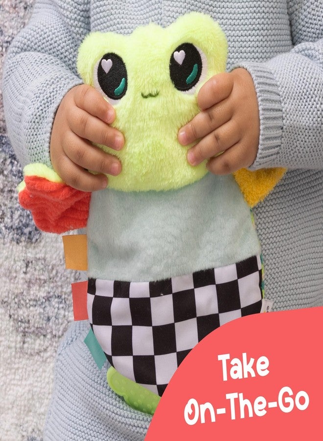 لاماز كرينكليز - لعبة فينلي الضفدع ذات الملمس المجعد - ألعاب أطفال عالية التباين لتنمية الحواس - هدايا أطفال بملمس وأنماط ممتعة - للأعمار من 0 شهر فما فوق - Image 4